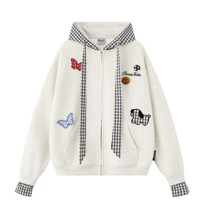 UNIKCOSA RetroMuse Two Piece Hooded Cardigan Sweatshirt 💫