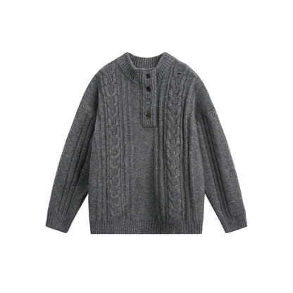 UNIKCOSA LuxeEase Round Neck Twists Knit Loose Sweater 💫