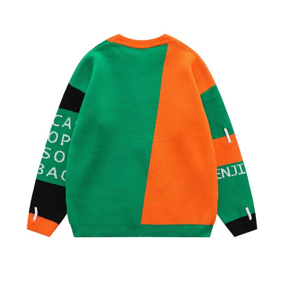 UNIKCOSA RetroMuse Colorblock Sweater Unisex Crewneck 💫