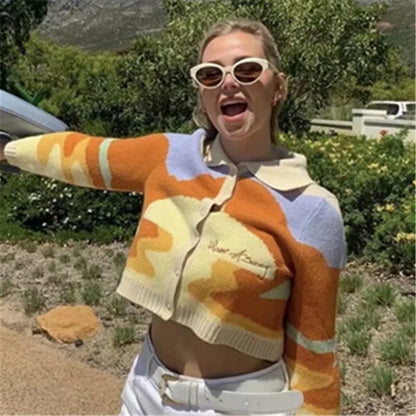 UNIKCOSA Velora Lapel Cardigan With Embroidered Details 💫