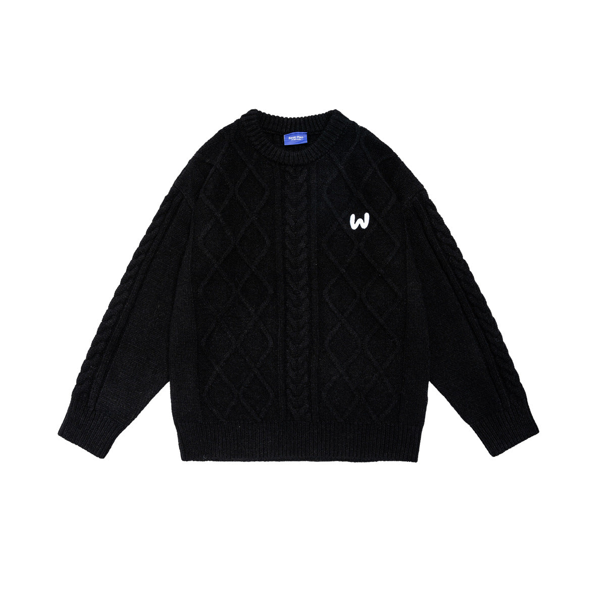 UNIKCOSA Velora Diamond Letter Embroidered Loose Sweater 💫