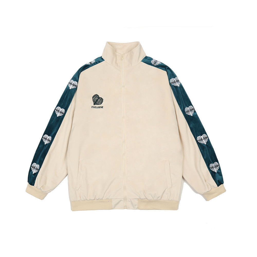 UNIKCOSA Love Embroidery Casual Suit – Two-Piece Street Set for Men