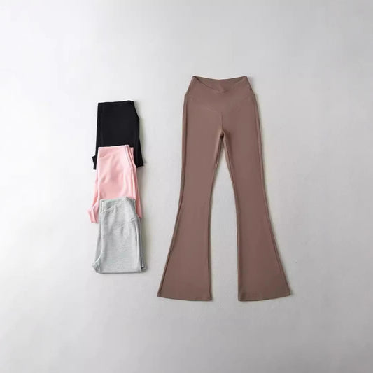 UNIKCOSA Velora V-Waist Design Flared Pants Cotton 💫
