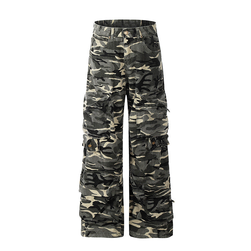 UNIKCOSA UrbanSoul StreetUtility Cargo Denim Pants 💫