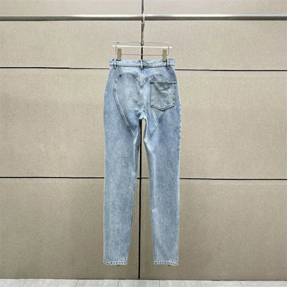 UNIKCOSA BloomFit 3D Floral High-Waist Y2K Jeans 🌸