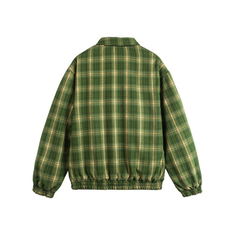 UNIKCOSA UrbanSoul Two-Way Embroidered Plaid Jacket 💫