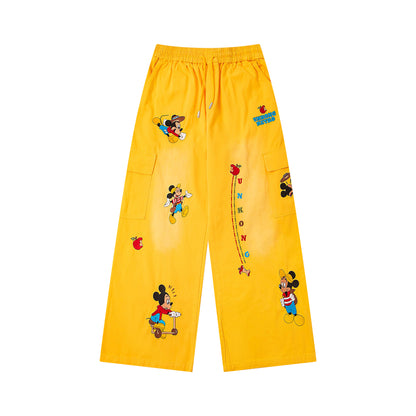 UNIKCOSA Velora Cartoon Drawstring Wide Leg Pants 🌆