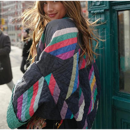 UNIKCOSA ArcticMuse Printed Quilted Oversized Parka for Women ❄️