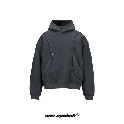 UNIKCOSA RetroMuse Hooded Loose-Fit Sweatshirt For Men 💫