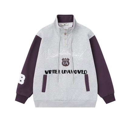 UNIKCOSA UrbanSoul Color Block Jacket With Stand Collar 💫