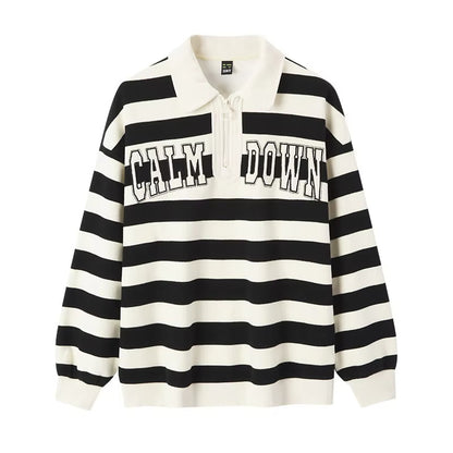 UNIKCOSA Velora Alphabet Embroidered Velvet Hoodie Polo 💫