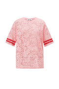 Polyester Fiber Women's T-shirt Sporty Color Clash