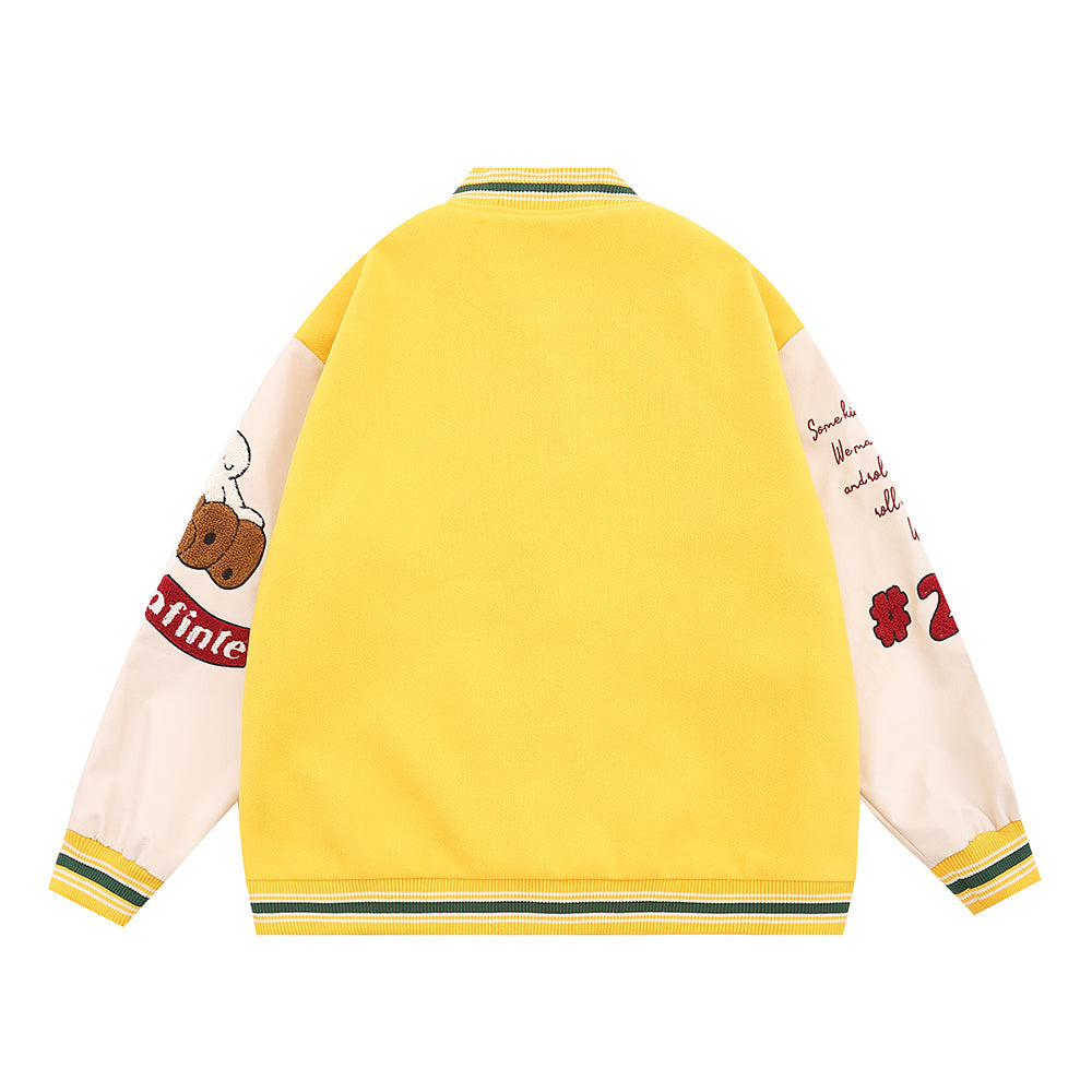 UNIKCOSA UrbanSoul Embroidered Street Jacket Red Autumn 💫