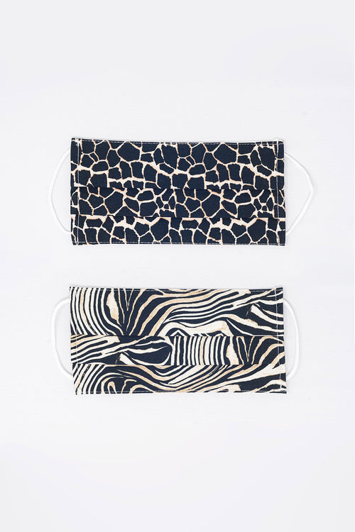 Q2 2 PACK Mix Animal Print Mask