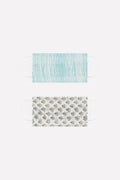 Q2 2 PACK organic cotton printed turquoise Mask