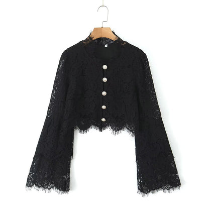 UNIKCOSA Velora Lace Collar Lace Top European Style 💫