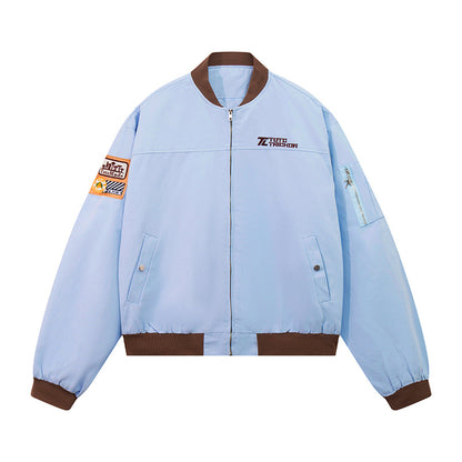 UNIKCOSA Velora Apricot Pilot Jacket Casual Zip Front 💫