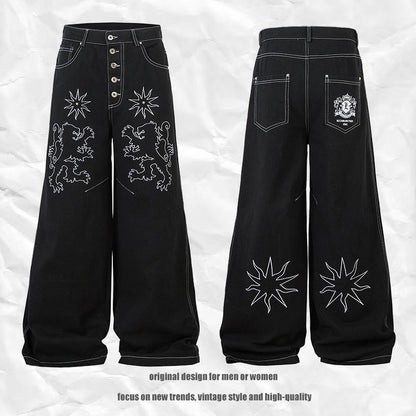 UNIKCOSA Velora Wide Leg Denim Trousers Atelier Bloom 💫