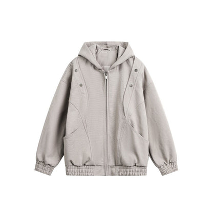 UNIKCOSA UrbanSoul Washed Patchwork Unisex Hooded Jacket 🔥