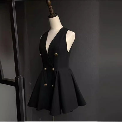 UNIKCOSA Velora V Neck Double Breasted Dress Waistcoat 💫