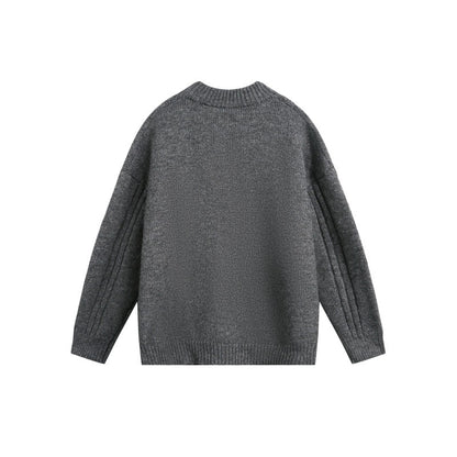 UNIKCOSA LuxeEase Round Neck Twists Knit Loose Sweater 💫