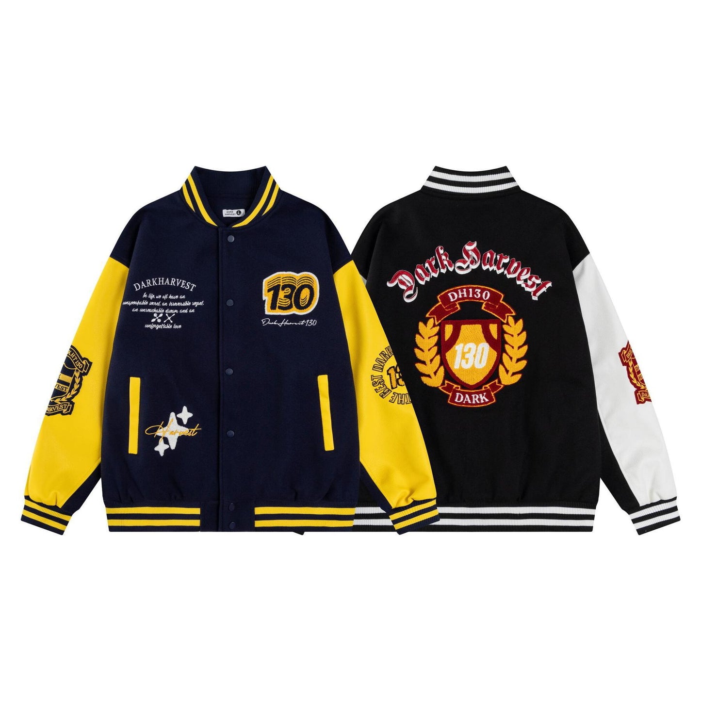UNIKCOSA UrbanSoul Badge Towel Embroidered Baseball Jacket🌆