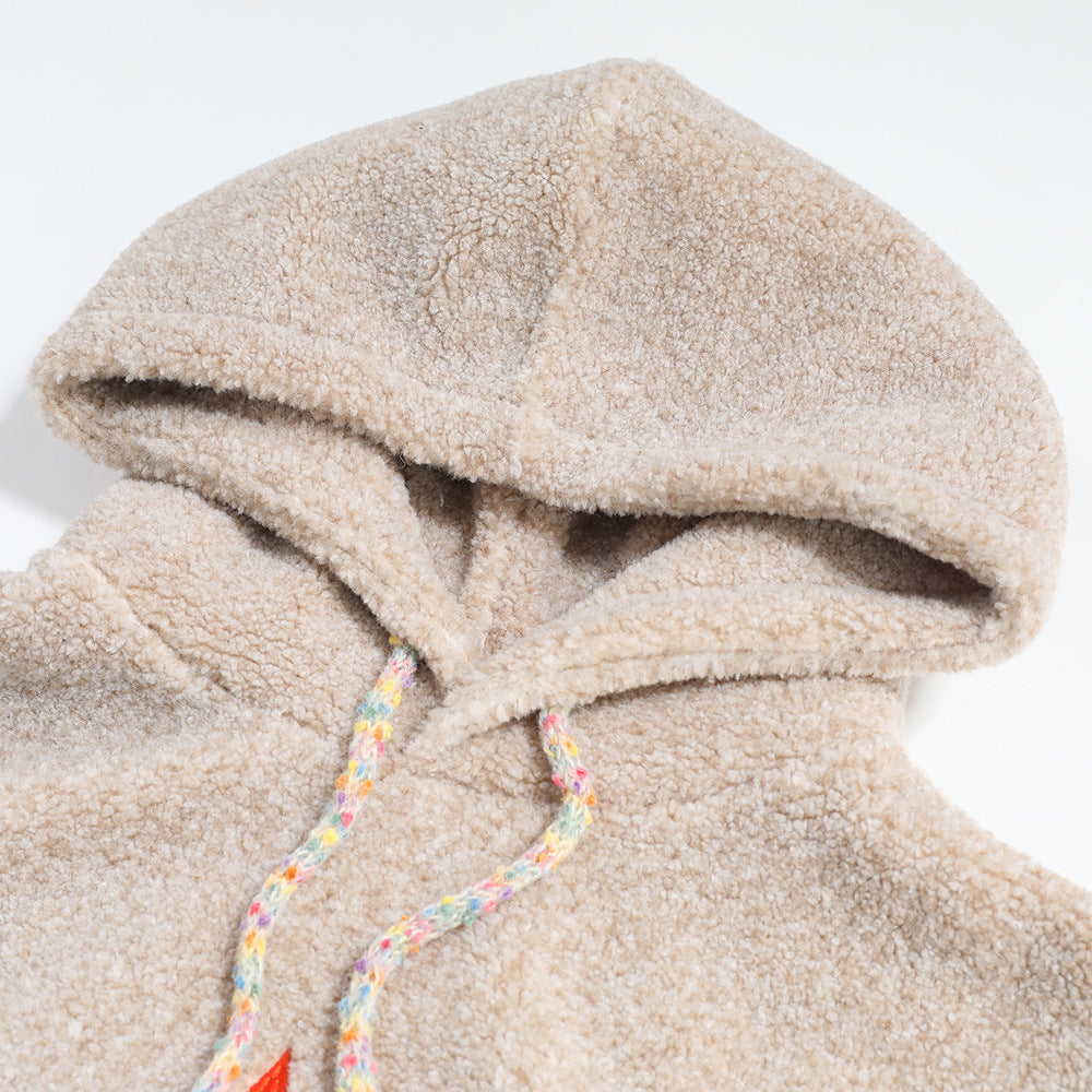 UNIKCOSA NoirFit Lamb Wool Hooded Sweater Pentagram 💫