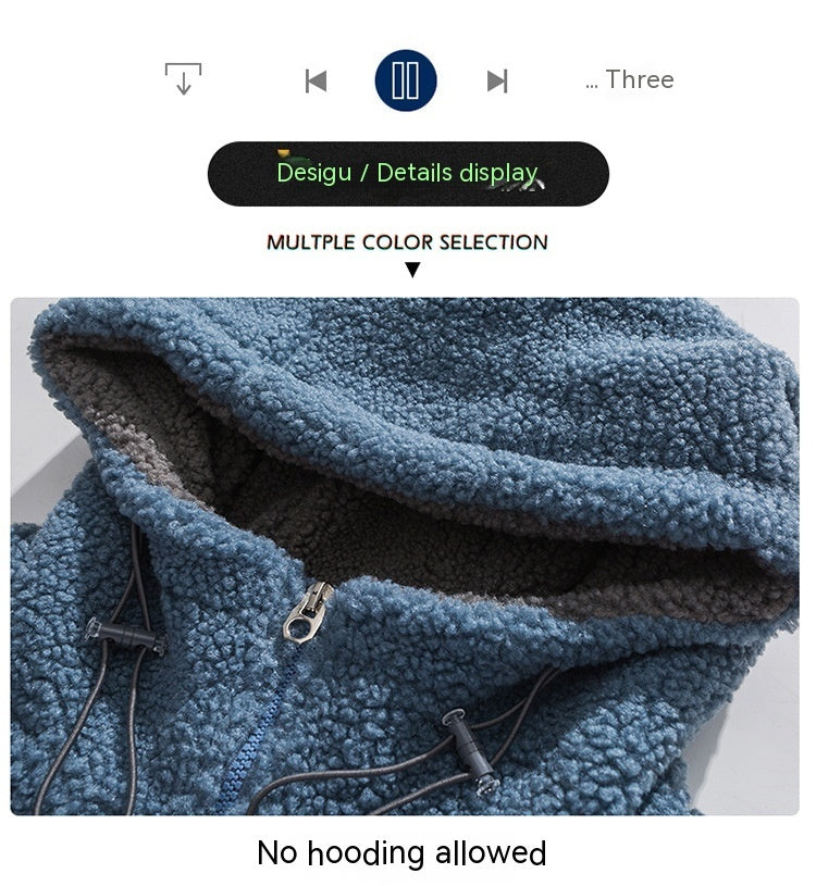 UNIKCOSA NoirFit Men Fleece Lined Winter Coat With Hood 💫