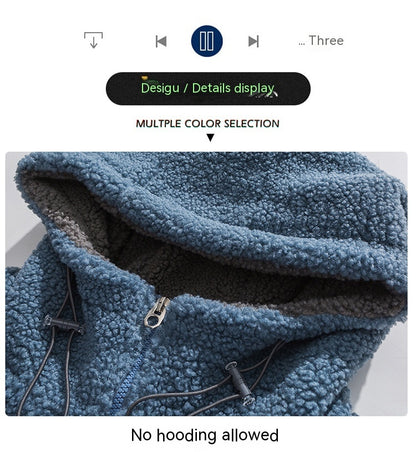 UNIKCOSA NoirFit Men Fleece Lined Winter Coat With Hood 💫