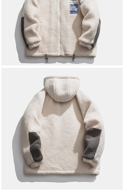 UNIKCOSA NoirFit Men Fleece Lined Winter Coat With Hood 💫