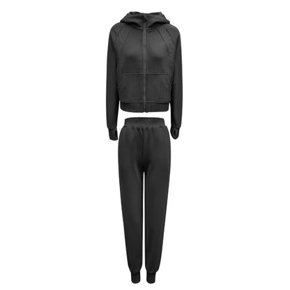 UNIKCOSA AeroFlex 2-Piece Hooded Sports Set for Women 🖤