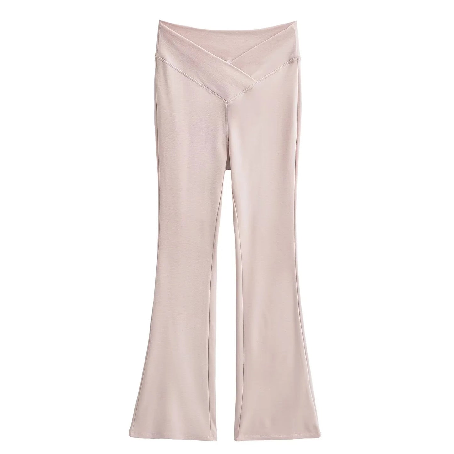 UNIKCOSA NoirFit Black V Shaped Cross Waist Flared Pants 💫