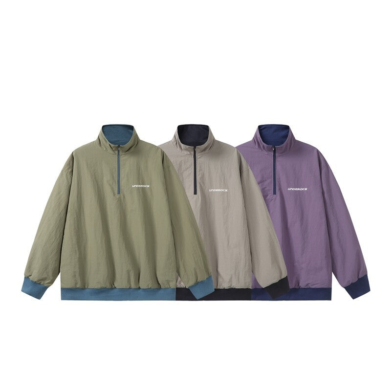 UNIKCOSA UrbanSoul Two-Way Half-Zip Hoodie Stand Collar 🌆