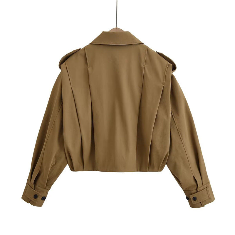 UNIKCOSA EuroChic Turn-Down Collar High-Neck Jacket for Women 🖤