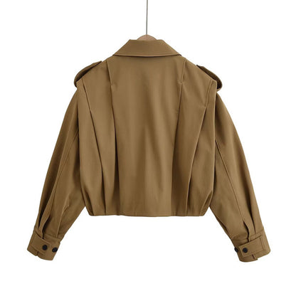 UNIKCOSA EuroChic Turn-Down Collar High-Neck Jacket for Women 🖤