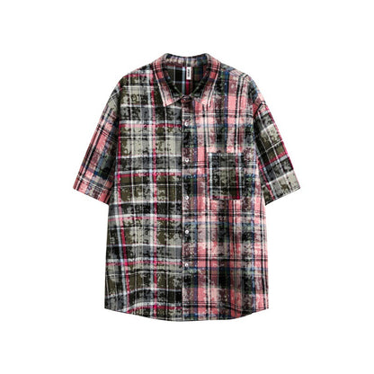UNIKCOSA Velora Washed Plaid Loose Fit Shirt Unisex 💫