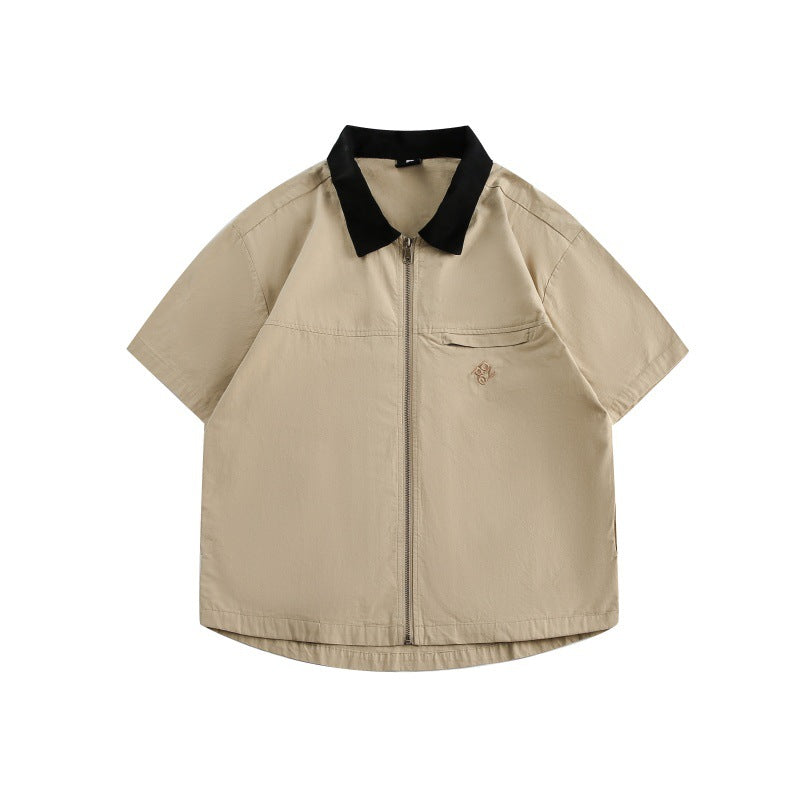 UNIKCOSA Velora Embroidered Collar Short Sleeve Shirt 💫