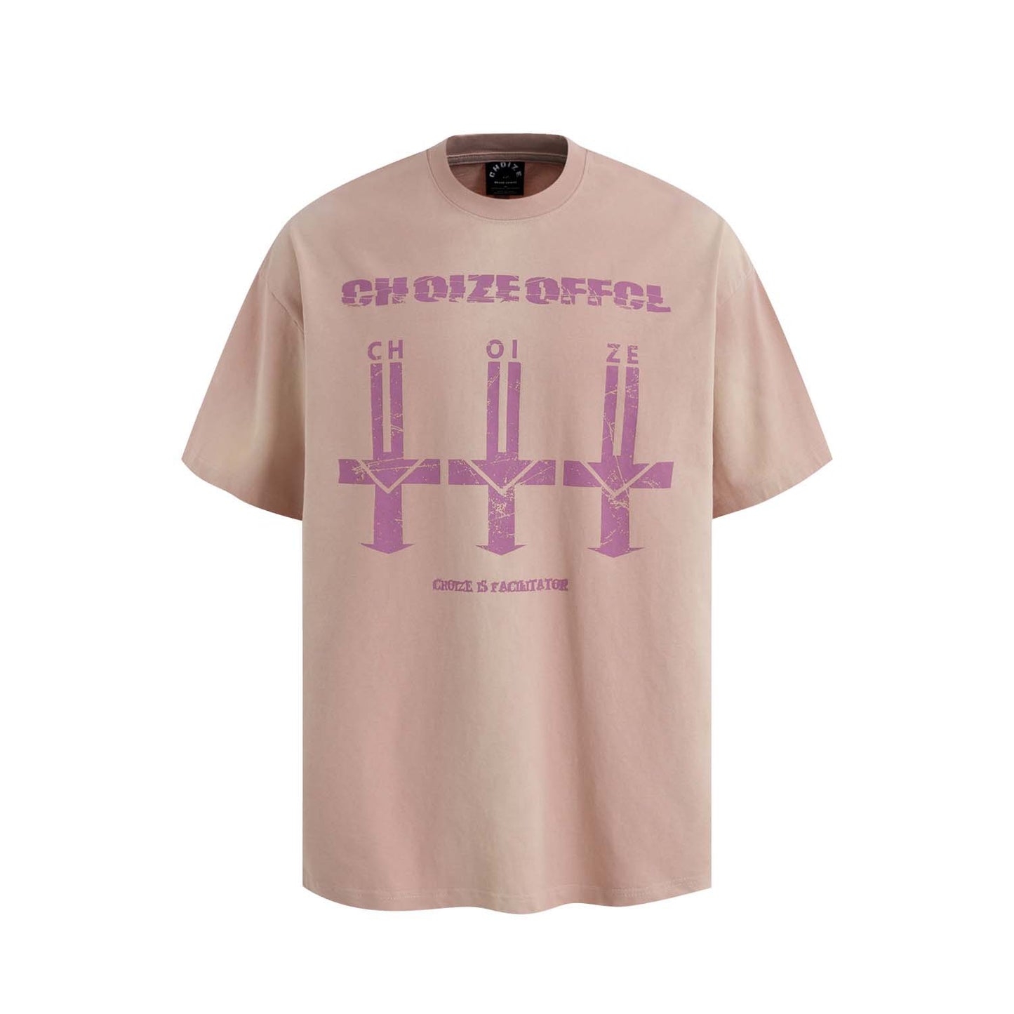 UNIKCOSA UrbanSoul Retro Cross LetterPrint Tee Unisex 💫