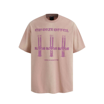 UNIKCOSA UrbanSoul Retro Cross LetterPrint Tee Unisex 💫