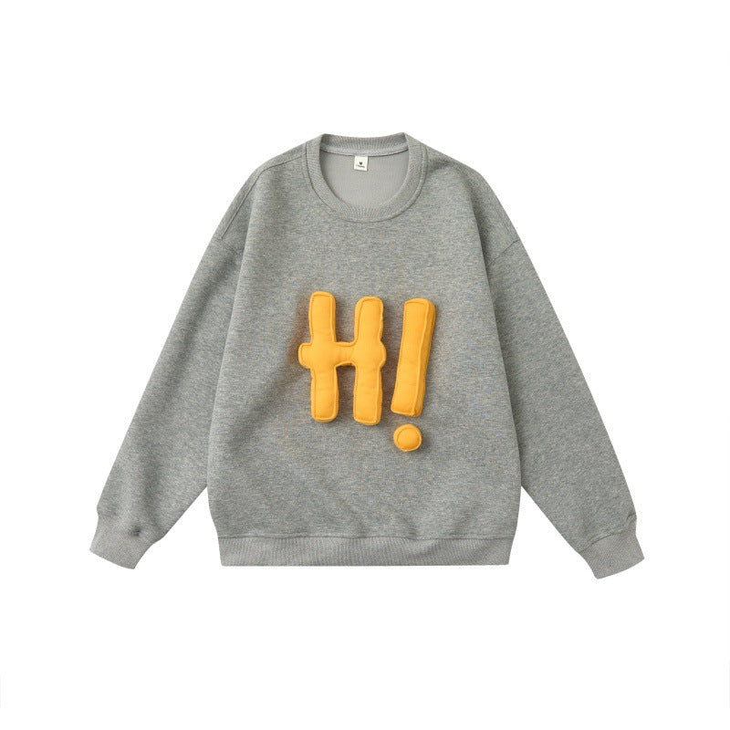 UNIKCOSA UrbanSoul Letter Graphic Crewneck Sweatshirt 💫