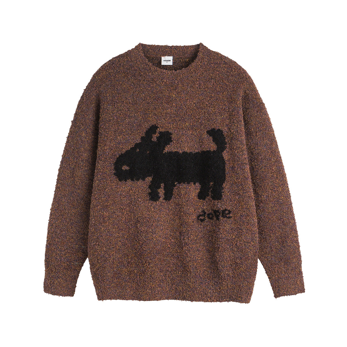 UNIKCOSA UrbanSoul Dog Jacquard Loose Unisex Sweater 💫