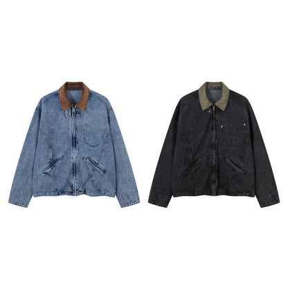 UNIKCOSA UrbanSoul WorkTone Washed Vintage Denim Blazer 💫