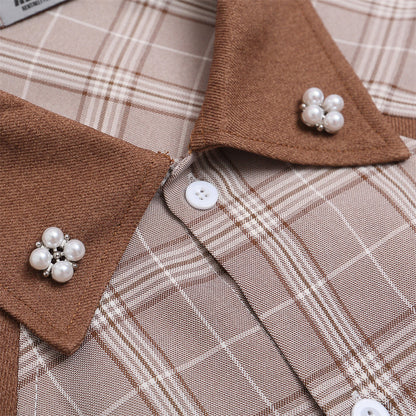 UNIKCOSA UrbanSoul Two Piece Plaid Short Sleeve Shirt 💫