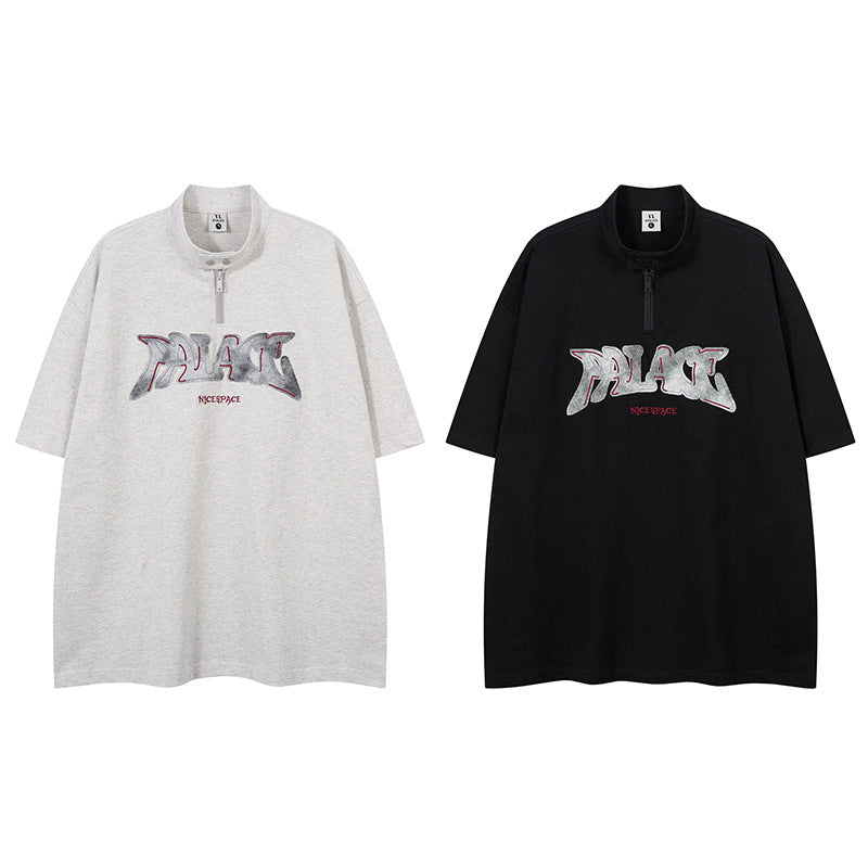 UNIKCOSA UrbanSoul Letter Patchwork Short Sleeve Tee 💫