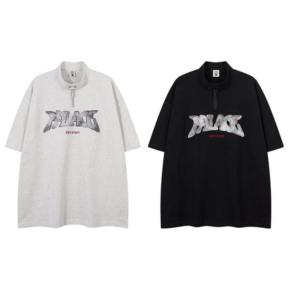 UNIKCOSA UrbanSoul Letter Patchwork Short Sleeve Tee 💫