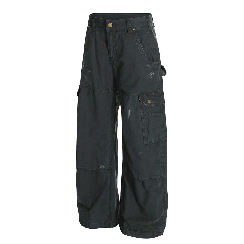 UNIKCOSA UrbanSoul Deconstructed Wide-Leg Denim Pants 💫