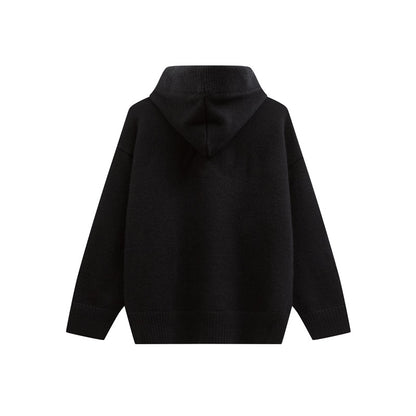 UNIKCOSA UrbanSoul Half Open Hooded Loose Pullover 🌆