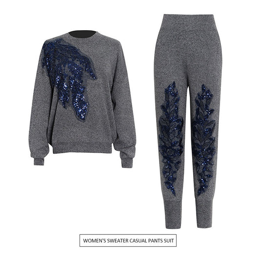 UNIKCOSA GlimmerBlock Sequin Spliced Two-Piece Set ✨