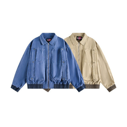 UNIKCOSA LuxeEase Vertical Double Pocket Flight Jacket 🌆