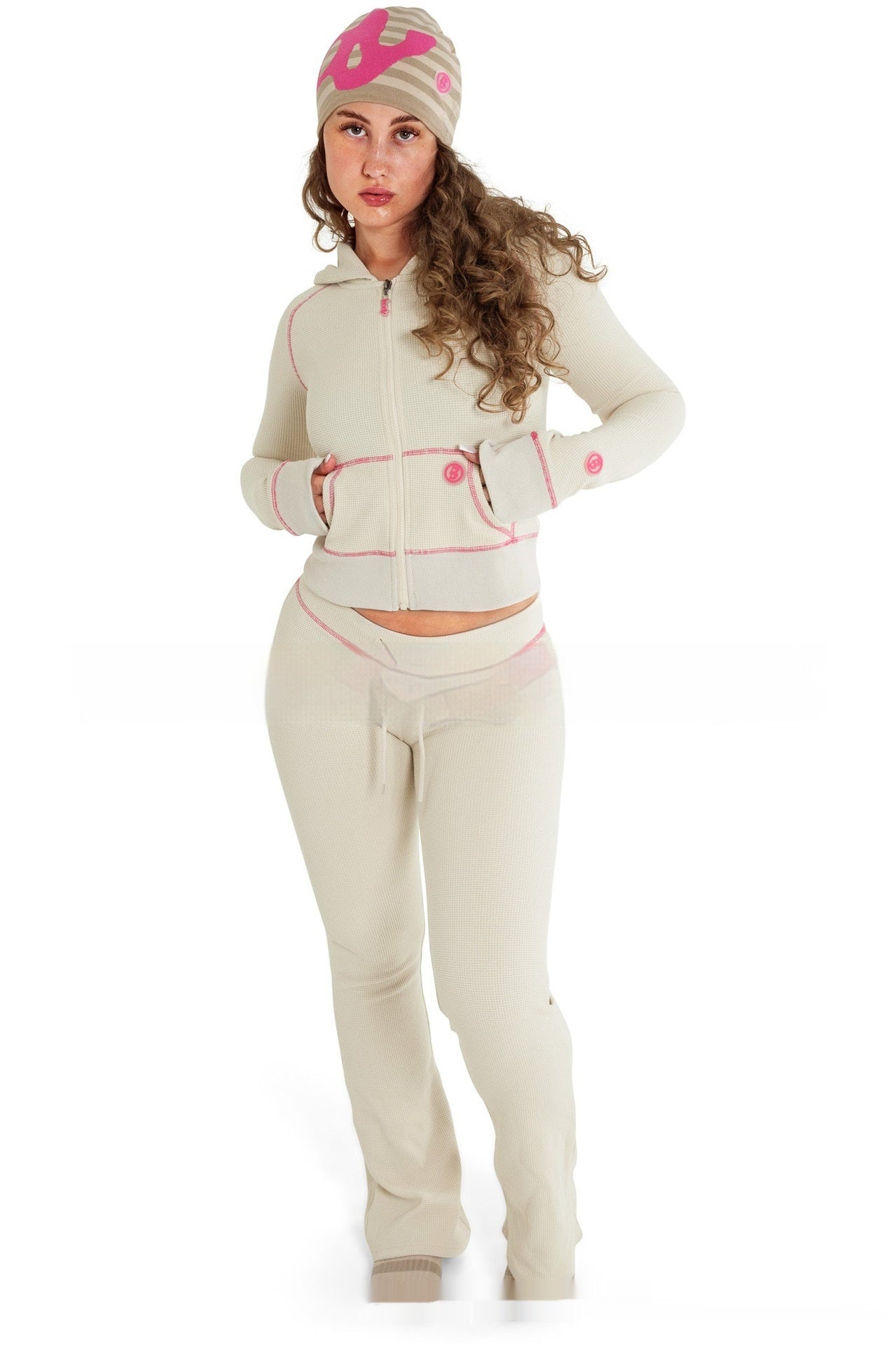 UNIKCOSA UrbanSoul Two-Piece Set Striped Plaid Trousers 🌆